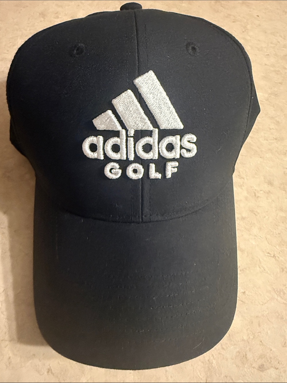 adidas golf men’s adjustable Black Cap with White Embroidered Logo